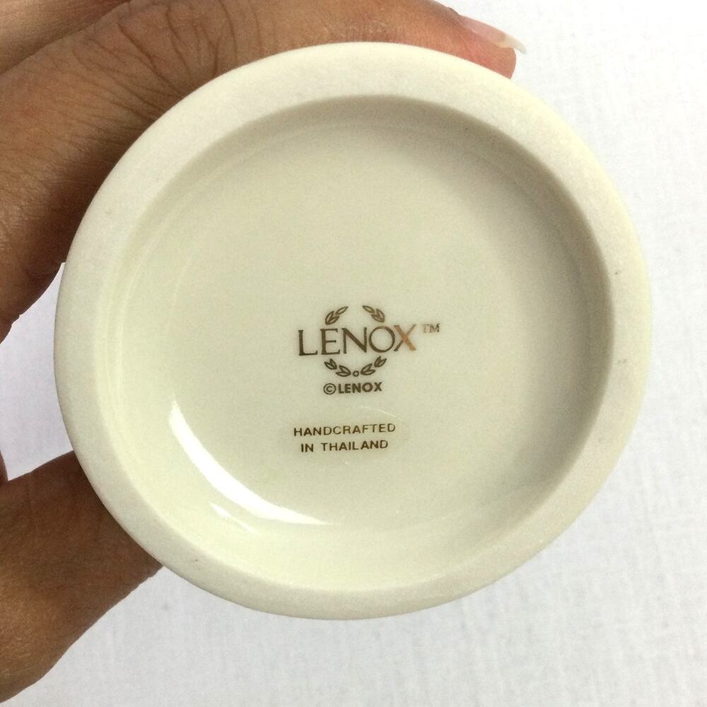 Vintage Lennox Collections Rose Blossom 24 Karat Gold Trim Cream 7" Vase - Picture 8 of 10